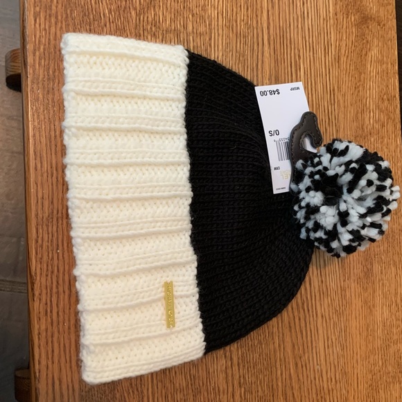 Michael Kors Accessories - MICHAEL KORS COLORBLOCK HAT BLACK/WHITE NWT!